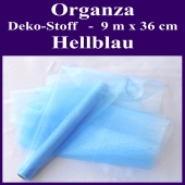 Organza Deko-Stoff, Hellblau, 9 Meter x 36 cm