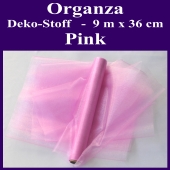 Organza Deko-Stoff, Pink, 9 Meter x 36 cm