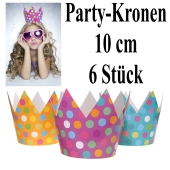 Party-Kronen, Partyhütchen, 6 Stück im Sortiment