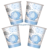 Baby Shower Partybecher, hellblau