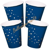 Elegant True Blue Partybecher, 8 Stück 