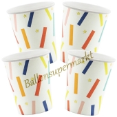 Partybecher Konfetti, 6 Stück 