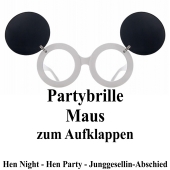 Partybrille Maus zum Aufklappen, zu Hen Night Party, Junggesellinnenabschied