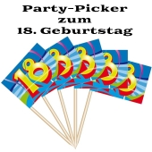 Party Picker Zahl 18, Dekoration zum Geburtstag