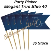 Party-Picker Elegant True Blue 40, Dekoration zum 40. Geburtstag