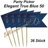 Party-Picker Elegant True Blue 50, Dekoration zum 50. Geburtstag