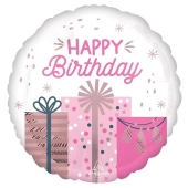 Geburtstags-Luftballon, Pastel Birthday ohne Helium