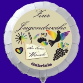 Luftballon zur Jugendweihe, personalisiert mit einem Namen