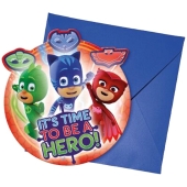 PJ Masks Einladungskarten zum Kindergeburtstag