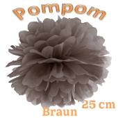 Pompom Braun, 25 cm
