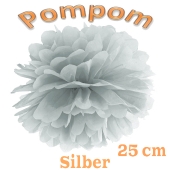 Pompom Silber, 25 cm