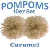 Pompoms Caramel, 10 Stück