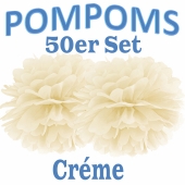 Pompoms Créme, 50 Stück