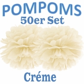 Pompoms Créme, 50 Stück