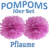 Pompoms Pflaume, 10 Stück