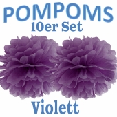Pompoms Violett, 10 Stück
