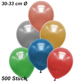 Premium Metallic Luftballons, Bunt gemischt, 30-33 cm, 500 Stück