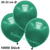 Premium Metallic Luftballons, Malachitgrün, 30-33 cm, 10000 Stück