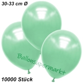 Premium Metallic Luftballons, Mintgrün, 30-33 cm, 10000 Stück