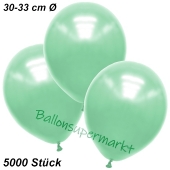 Premium Metallic Luftballons, Mintgrün, 30-33 cm, 5000 Stück
