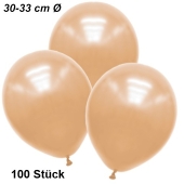 Premium Metallic Luftballons, Orange, 30-33 cm, 100 Stück