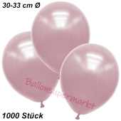 Premium Metallic Luftballons, Rosa, 30-33 cm, 1000 Stück