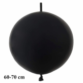 Riesen-Girlanden Luftballon schwarz, 60-70 cm