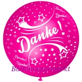 Riesen-Luftballon Danke, Pink, 75 cm, Danke auf dem riesigen Ballon