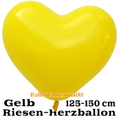 Riesen-Herzluftballon 150 cm, gelb