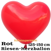 Riesen-Herzluftballon 150 cm, rot