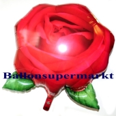 Rose Luftballon aus Folie inklusive Helium