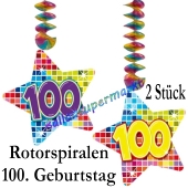 Deko-Hänger, Rotorspiralen Zahl 100, 2 Stück