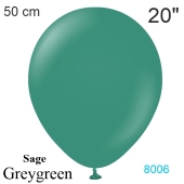 Luftballon in Vintage-Farbe Sage, Greygreen, 20"