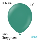 Luftballon in Vintage-Farbe Sage, Greygreen