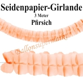 Seidenpapier-Girlande Pfirsich, 3 Meter