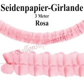 Seidenpapier-Girlande Rosa, 3 Meter