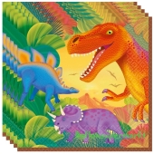 16 Servietten, Dinosaurier zum Kindergeburtstag