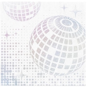 Disco Party, Mottoparty 70er Jahre, Tischdeko-Servietten, Partydekoration