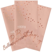 Happy Birthday Servietten Elegant Lush Blush zum Geburtstag, 10 Stück