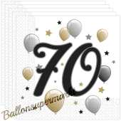 Servietten Milestone 70 zum 70. Geburtstag, 20 Stück