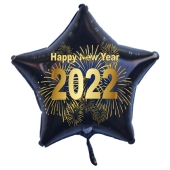 Silvester Luftballon, Sternballon aus Folie, 2022 - Feuerwerk