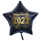 Silvester Luftballon, Sternballon aus Folie, 2023 - Feuerwerk