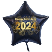 Silvester Luftballon, Sternballon aus Folie, 2024 - Feuerwerk