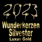 Zahlen-Wunderkerzen Gold Silvester 2023