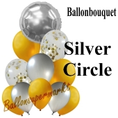 Ballon-Bouquet Silver Circle mit 11 Luftballons