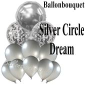 Ballon-Bouquet Silver Circle Dream mit 11 Luftballons