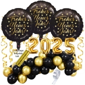 Silvester Dekorations-Set mit Ballons Frohes Neues Jahr 2025, 41 Teile
