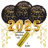 Silvester Dekorations-Set mit Ballons Happy New Year 2025, 8 Teile