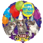Singender Ballon Happy Birthday to mew zum Geburtstag