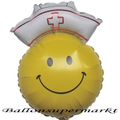 Smiley Krankenpfleger Luftballon ohne Helium-Ballongas